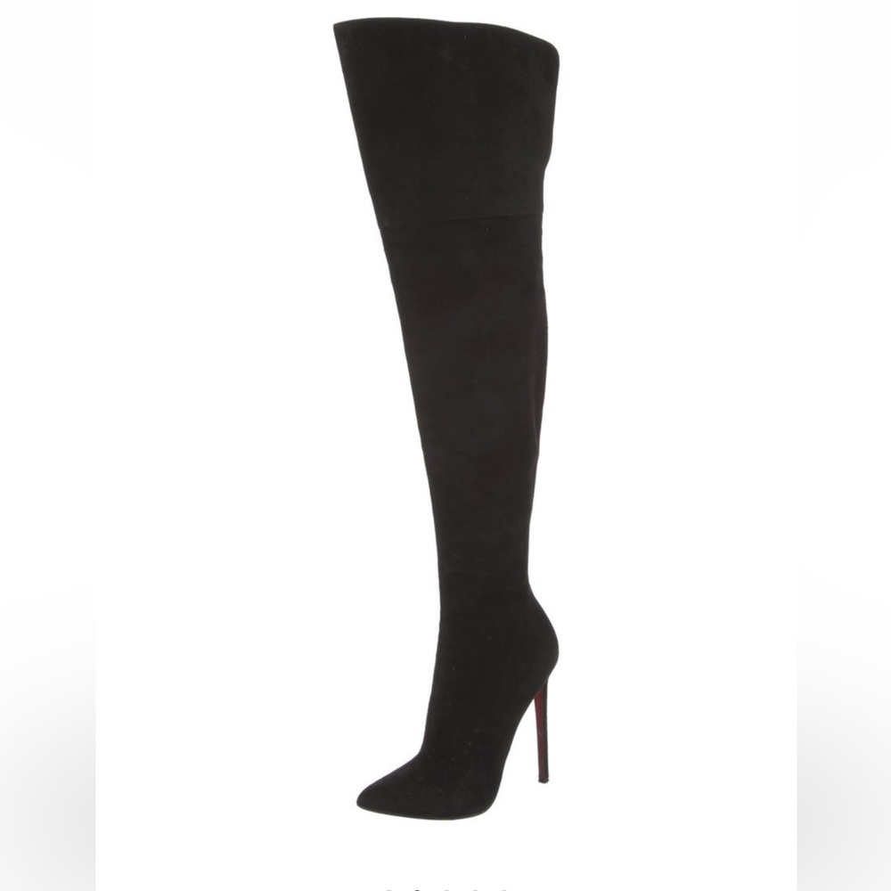 Authentic Christian Louboutin Suede Over-The-Knee Boots